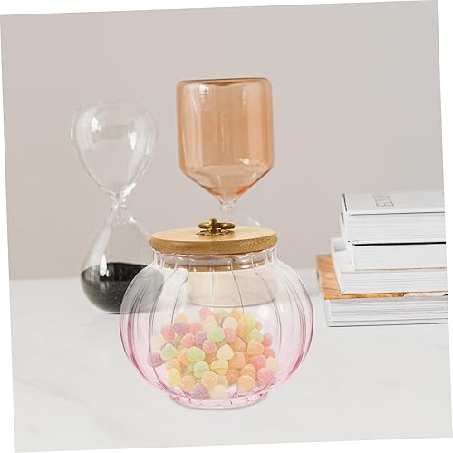 Miniatura 2 de Alipis Tarro de caramelo de vidrio con tapa 20.3 fl oz Bote de té rosa Recipiente hermético de almacenamiento de té Rosa Pequeños frascos de vidrio