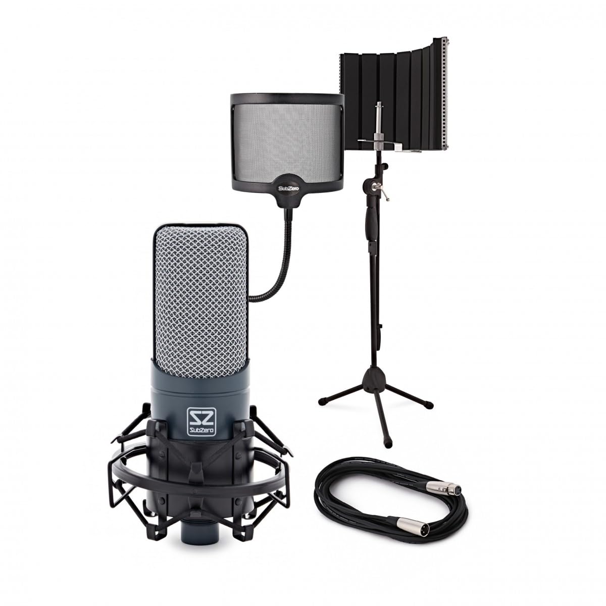 SUBZERO SZC-450 Micrófono de condensador, paquete vocal de estudio