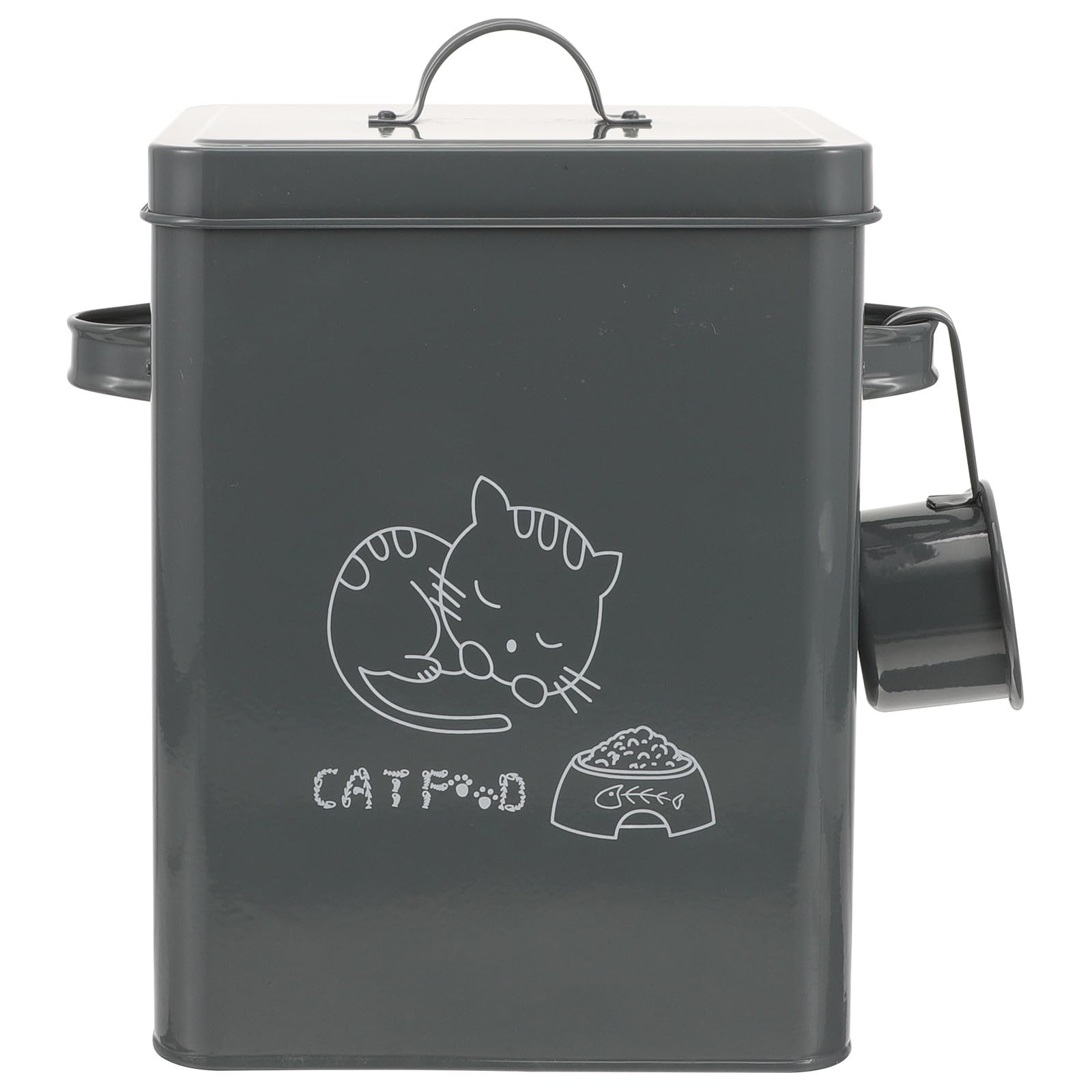 Boîte de rangement lessive poudre métal avec couvercle, finition soignée 26cm