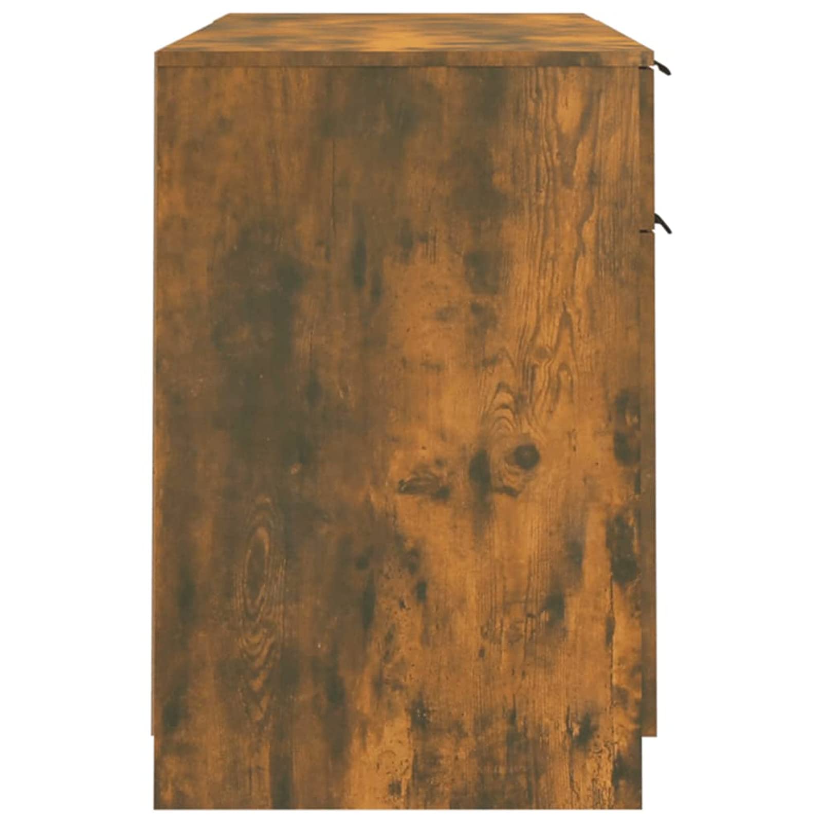 Homgoday Mobilier de bureau avec meuble latéral chêne fumé en bois multicouche, décoration de meubles, meubles d'intérieur/extérieur pour salon bureau
