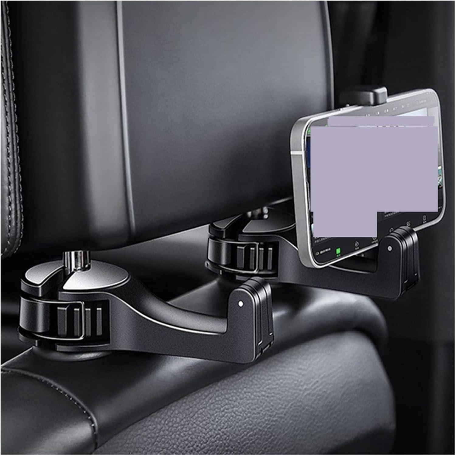 2 in 1 Universal Car Bracket Hook Multifunctional Hidden Seat Back Hanger Storage Hook Phone Holder Fastener Clip(Red)
