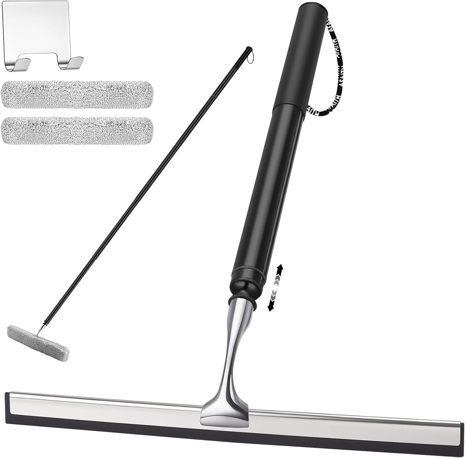 17'' - 60'' Metal Squeee with Extens Pole for Window, Glass Door,