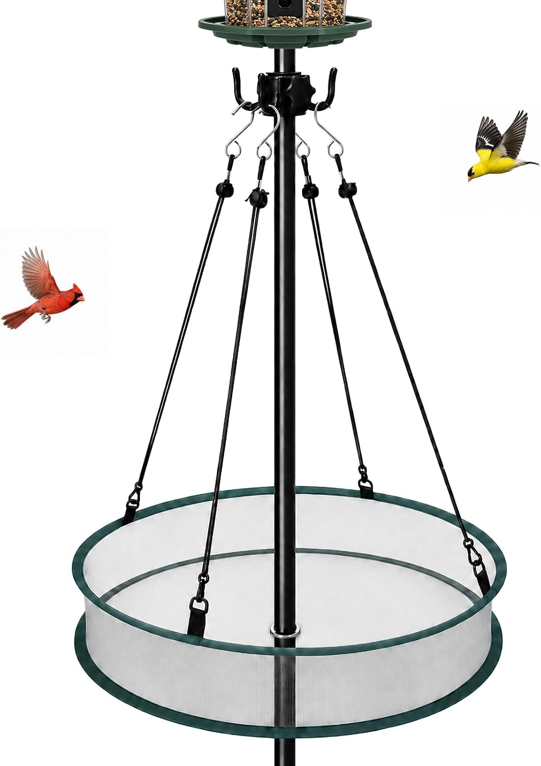 20 Inch Bird Seed Catcher Tray for 1 Inch Pole with Center Hole