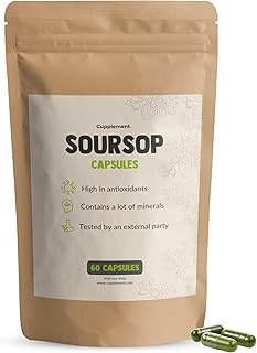 Cupplement Soursop Fruit Extract 10:1 – 500 mg par gélule – Graviola (Guanabana) – Superfood Naturel – 60 Gélules – Sans feuilles ni graines