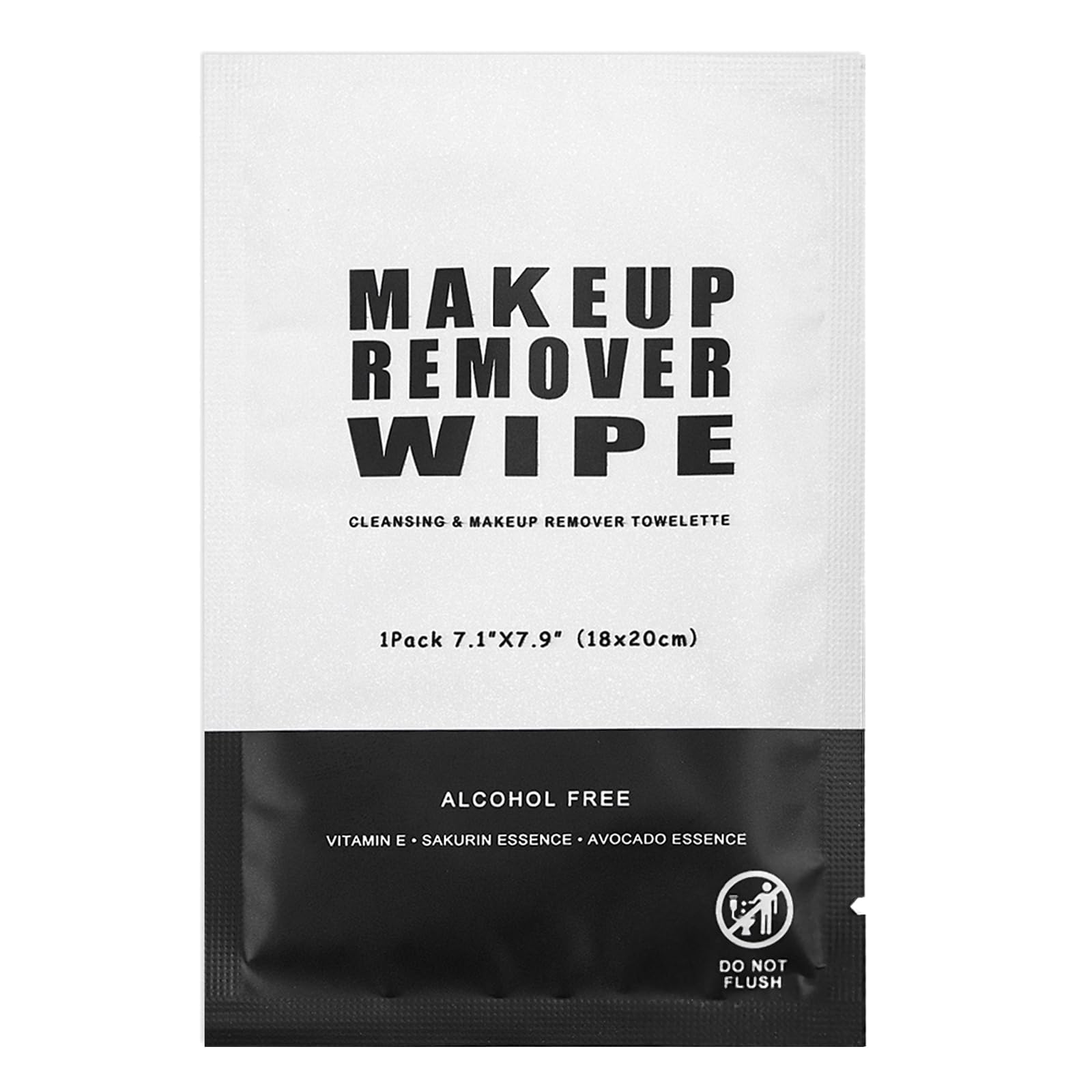 50 lingettes cosmétiques emballées individuellement, lingettes nettoyantes pour le visage, démaquillant, doux et doux