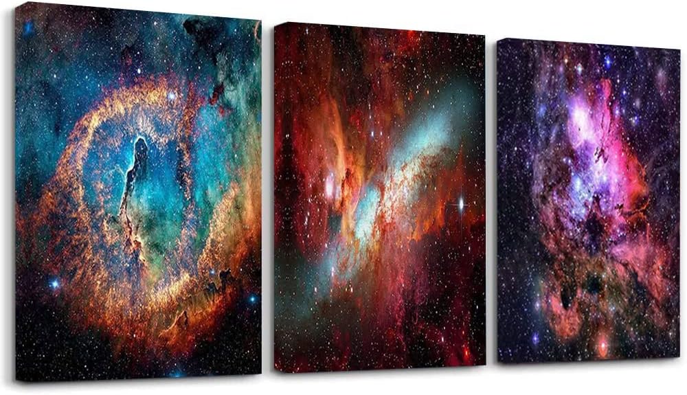 pchmcu 3 Pack Galaxy Diamond Painting Kits for Adults,5D Diamond Art Painting,DIY Full Drill Crystal Rhinestone Arts and Crafts,Gem Art Star Painting with Diamond Home Wall Decor 9.8x13.8 inch