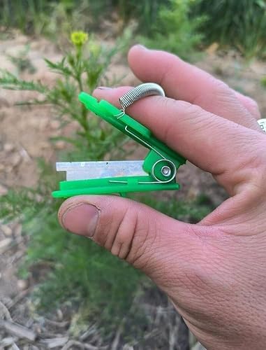 2 cuchillos para el pulgar y tijeras de podar, herramienta multiusos de acero inoxidable para recortar hojas, recolección de frutas, recortar