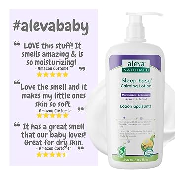 Buy Aleva Naturals Sleep Easy Calming Lotion Natural Organic Plant Based Hypoallergenic Sensitive Skin Friendly Soothing Relaxing Lavender Baby Lotion 240ml Online At Low Prices In India Amazon In