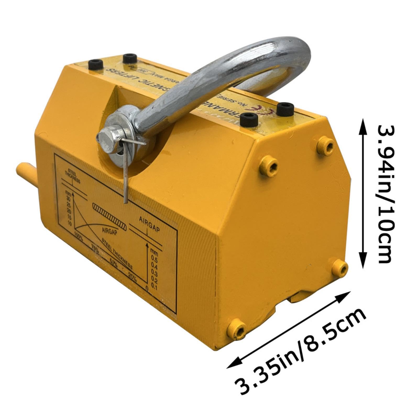 BEILOCKERY Magnetic Lifter, 660lbs/300kg Lifting Capacity, Permanent Magnetic Lifting, Super-Strong Neodymium Magnet, for Lifting Steel Sheet, Block, Shop Crane