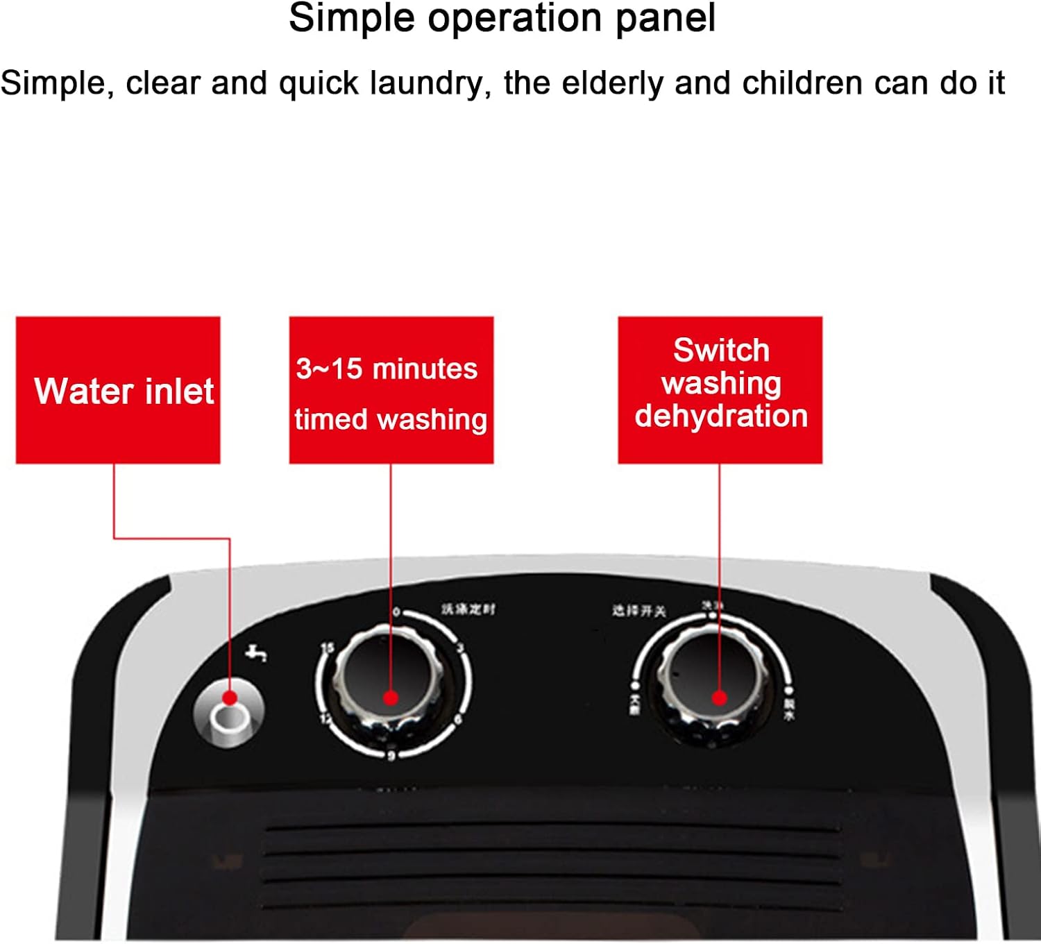 Household Products Lavatrice e Asciugatrice a Vasca Singola Portatile, Mini Lavatrice Compatta a Vasca con Controllo del Timer e Tubo di Scarico oer Dormitori, Appartamenti, Camper Household Products Lavatrice e Asciugatrice a Vasca Singola Portatile, Mini Lavatrice Compatta a Vasca con Controllo del Timer e Tubo di Scarico oer Dormitori, Appartamenti, Camper