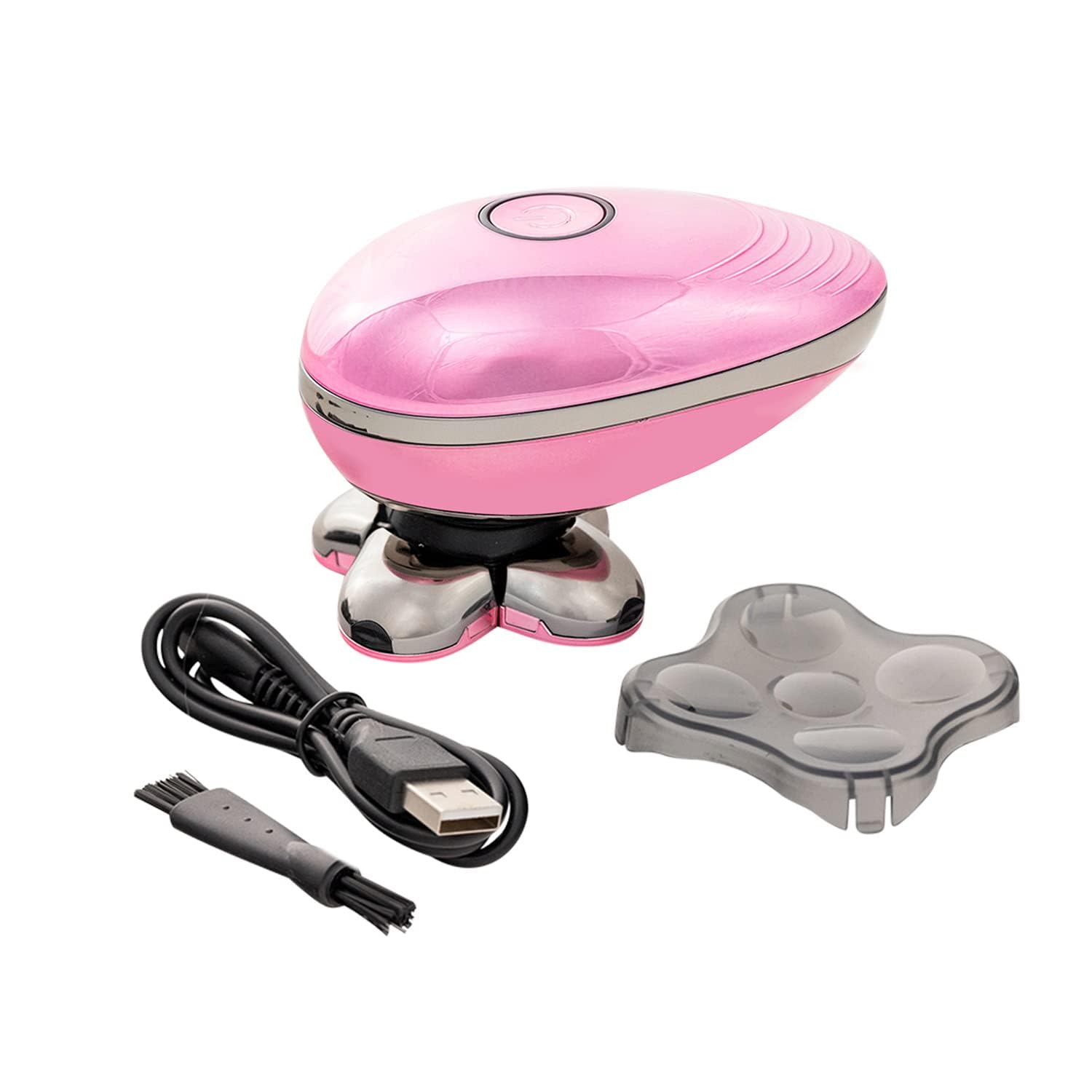 Rotating 5-Head Electric Facial Razor in Marble Pink Electric Women main image 3
