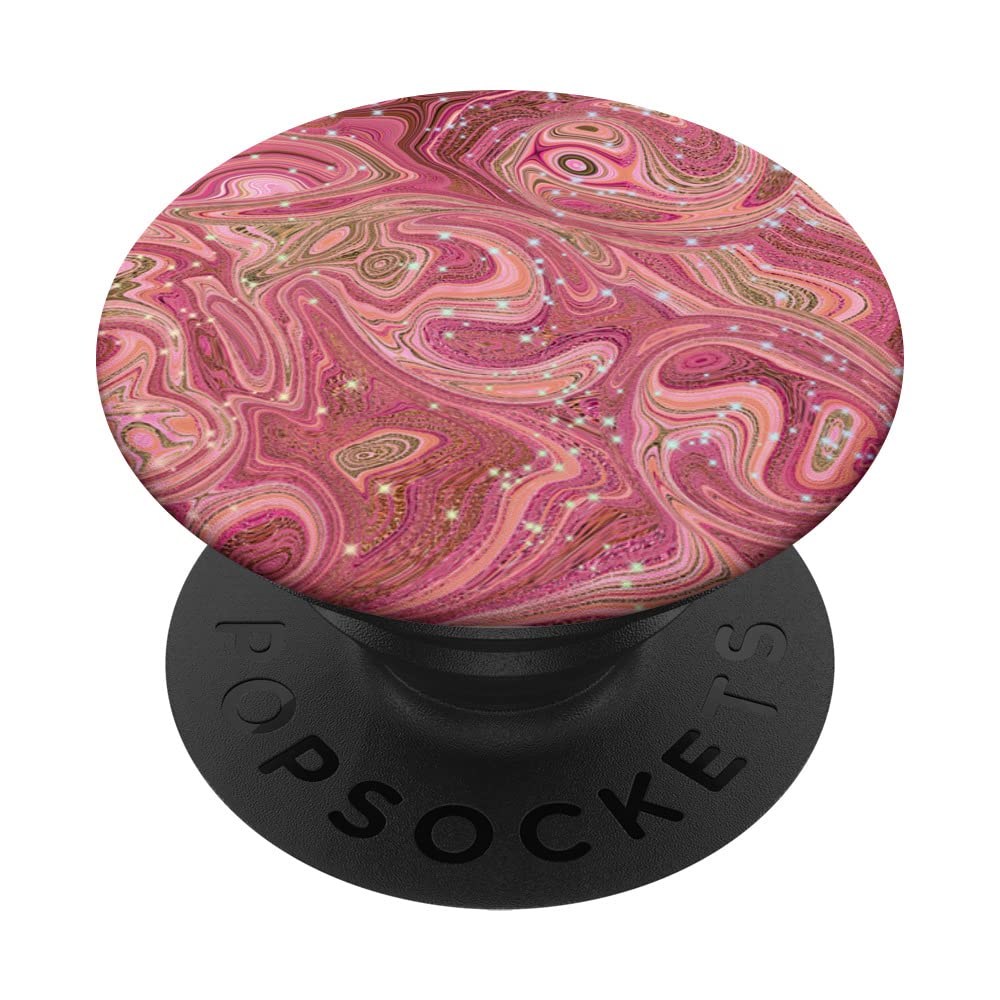 Multicolor Pink Illustration Pattern PopSockets Swappable PopGrip