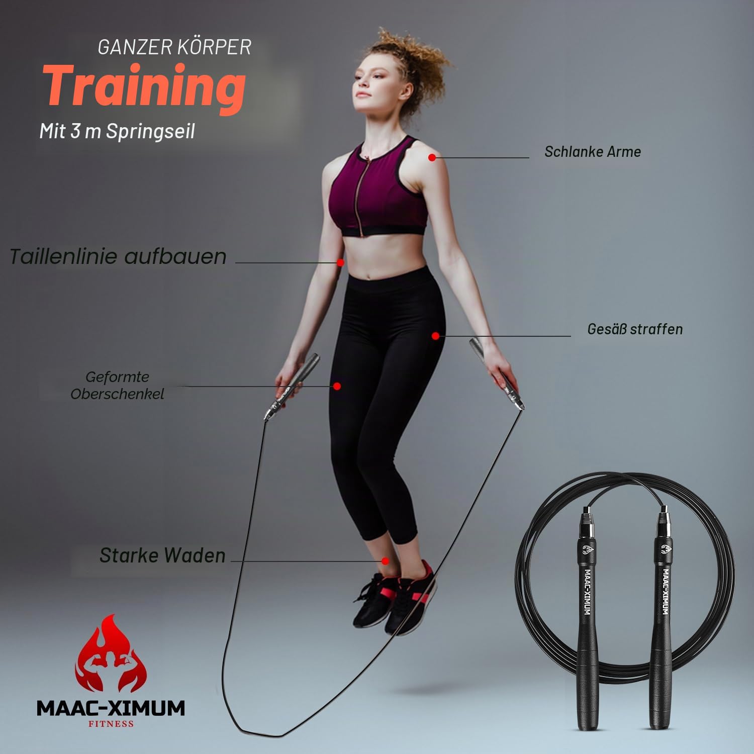 PREMIUM JUMP ROPE, Lightweight, Self-Locking, Adjustable for Adults, Speed Skipping Rope, Fitness, Crossfit, Boxing, MMA