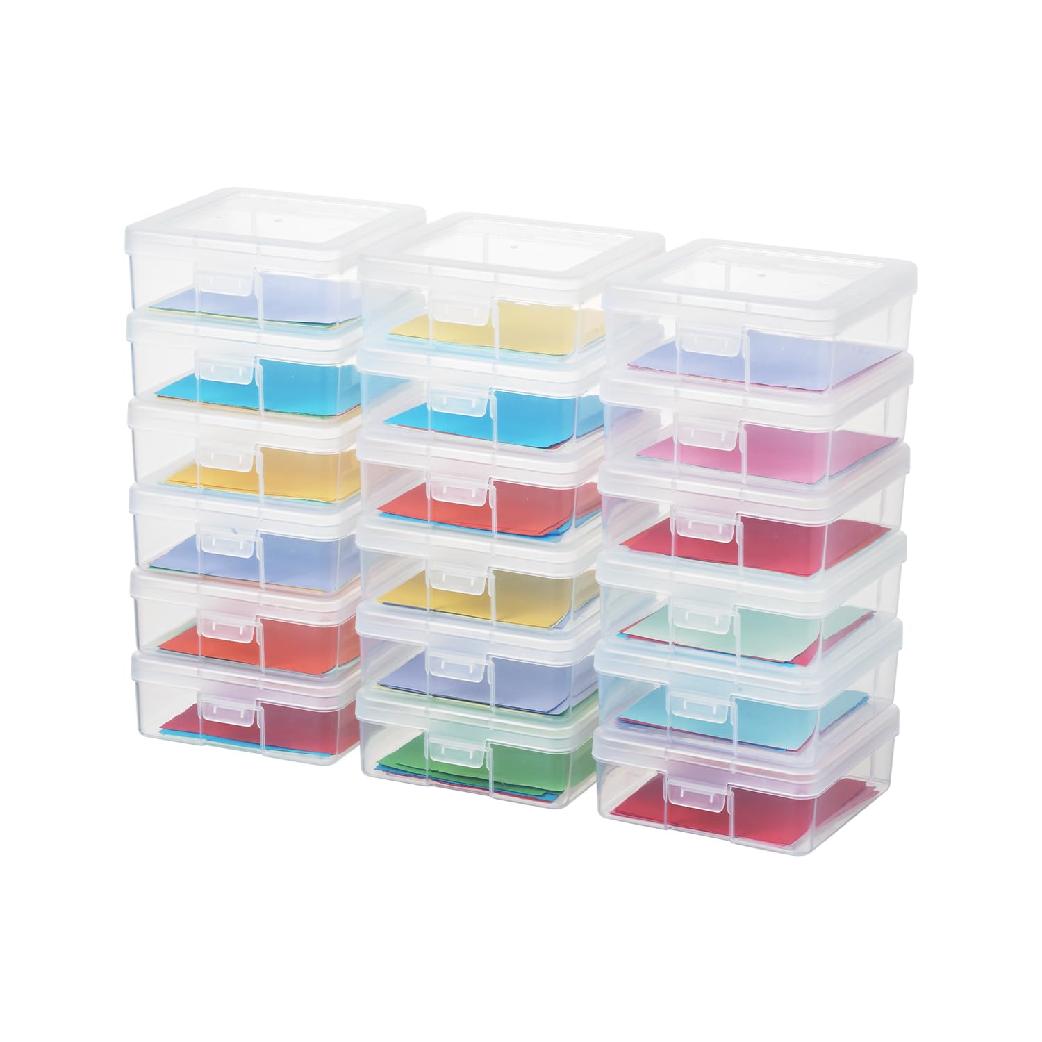 novelinks Plastic Clear Storage Containers for Organizing Craft Storage Organizers and Stackable Storage Bins with Lids for Pencil