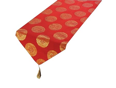 Pink parrot- Art Silk Table Runner 12x70 inch-1 pc