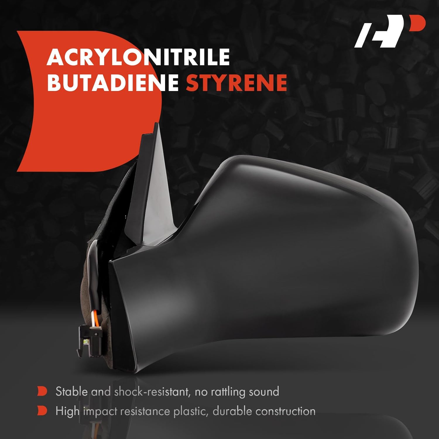 A-Premium Driver Side Power Door Mirror - Compatible with Pontiac Grand Prix 2004 2005 2006 2007 2008 - Non-Heated Non-Folding Black Outside Rear View Mirror - Replace# 15796390