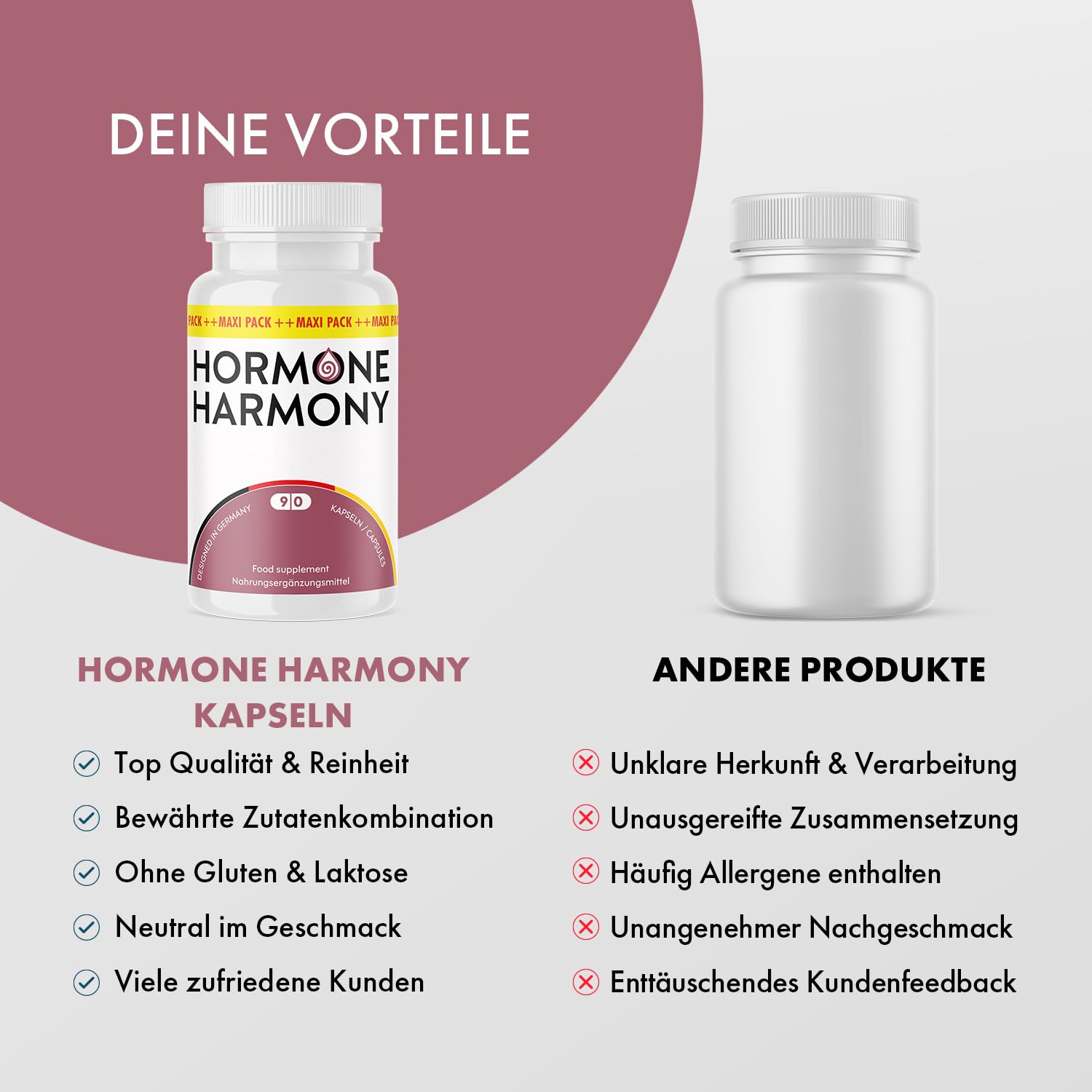Home Harmonie Kapseln | für die moderne Frau | Top Qualität & Reinheit | Inhalt 90 Kapseln