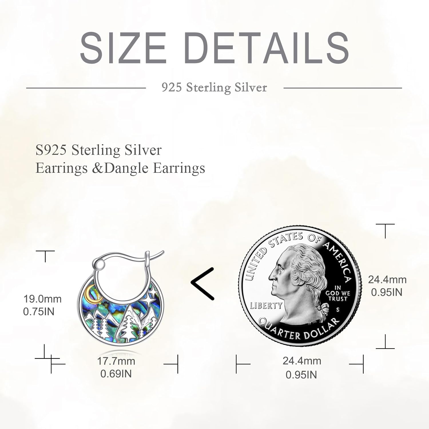 Tree of Life/Sunflower/Mountain/Daisy/Flower/Dragonfly/Butterfly/Earrings 925 Sterling Silver Hoop Earrings for Women - Image 4