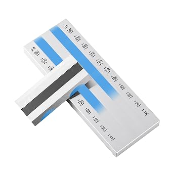 0-200um Double Groove Grindometer Fineness of Grind Gauge ISO Standard Dual Channel with 1 Scraper, Unit um, Storage Case JL-200um