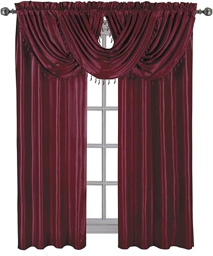 Vista 99 de Royal Hotel Bedding Soho - Cenefa con festón morado, patrón sólido, 35 x 30 pulgadas