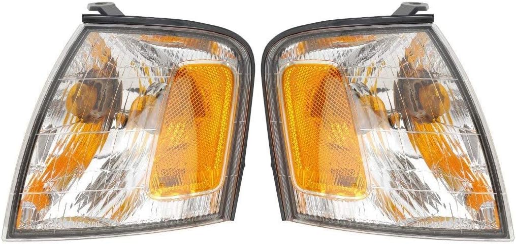 For 1998 1999 Toyota Avalon Pair Driver and Passenger Side Turn Signal/Side Marker Light With Bulbs Included TO2520153 TO2521153 - Replaces 81520-AC030 81510-AC030 ;