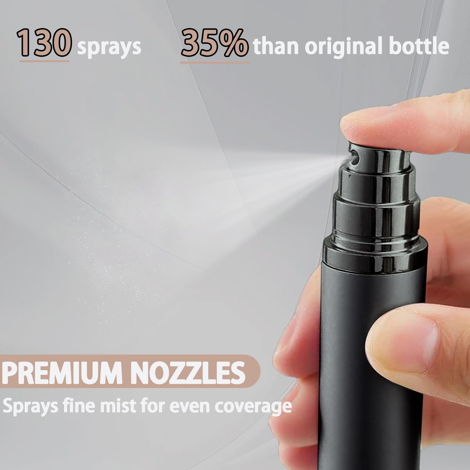 Atomizer perfum, 2 szt. Podróżny pojemnik na perfumy wielokrotnego napełniania parownik, perfumy rozpylacza do podróży, imprezy, codziennego życia (5 ml, czarny, różowe złoto)