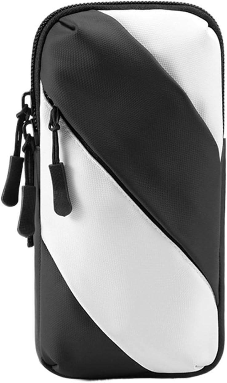 Sports Mobile Phone Case Breathable Waterproof Running Holder Jogging Gym Armband Bag(White)