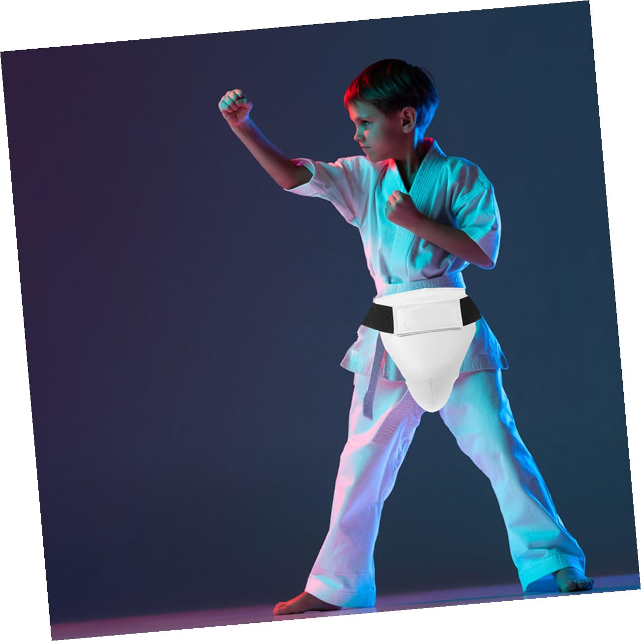 GALPADA Protezione Inguale Boxe Regolabile Paraseno Taekwondo Traspirante in Abs Supporto Leggero e Resistente per Sport da Combattimento