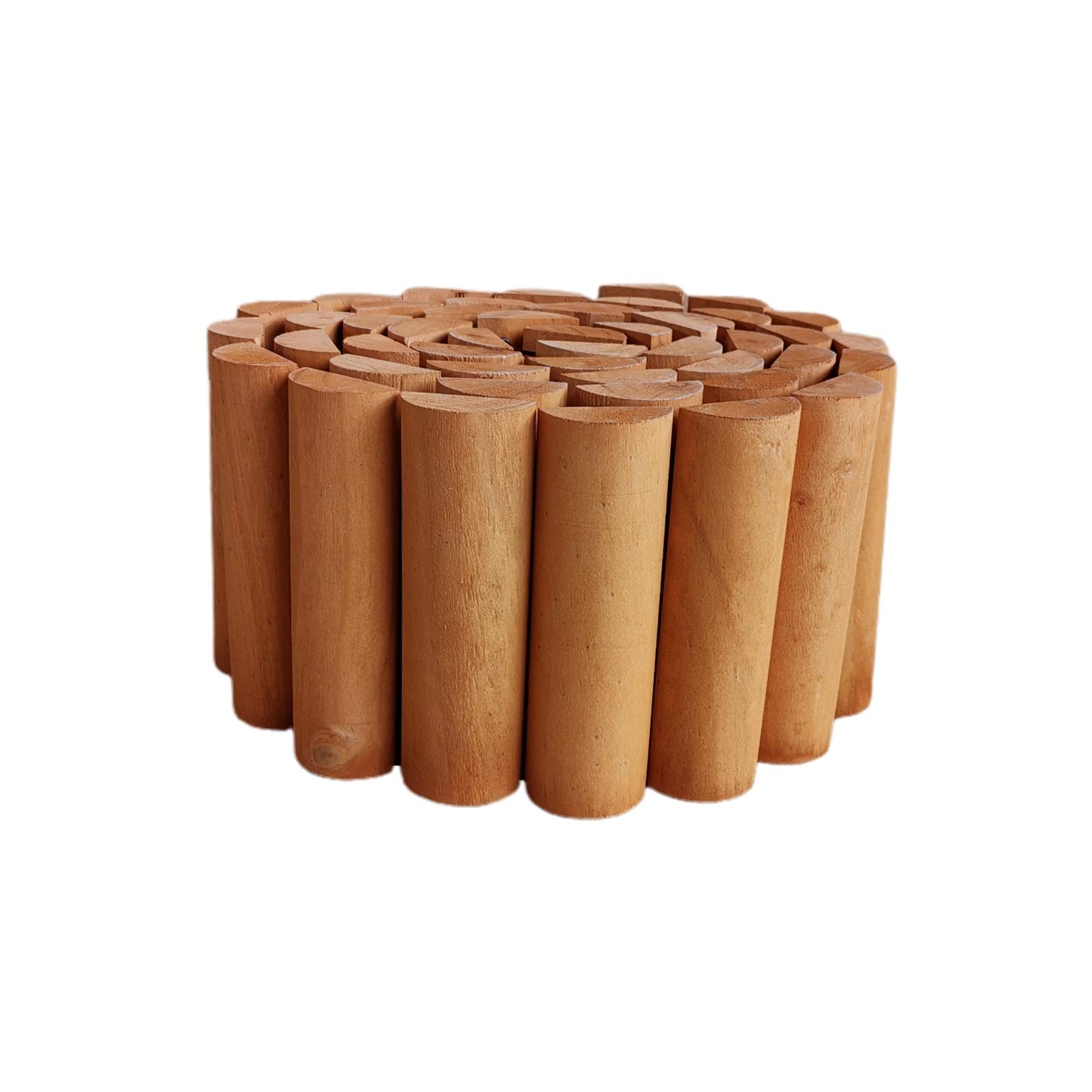 HTI-Line Beetumrandung Heidi halbrund – Beetbegrenzung aus Holz, 1 Rolle, 240 x 15 x 5 cm