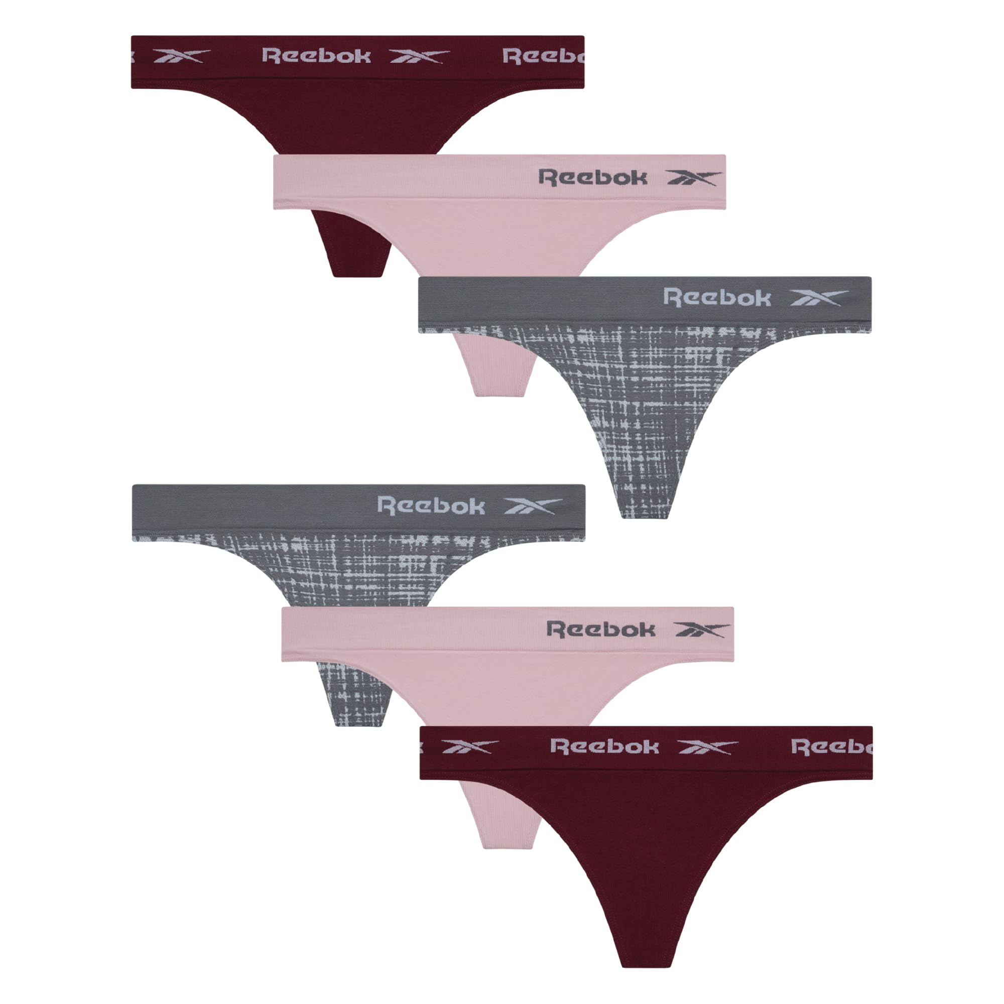 Reebok Intimo da donna - Perizoma senza cuciture (confezione da 6)
