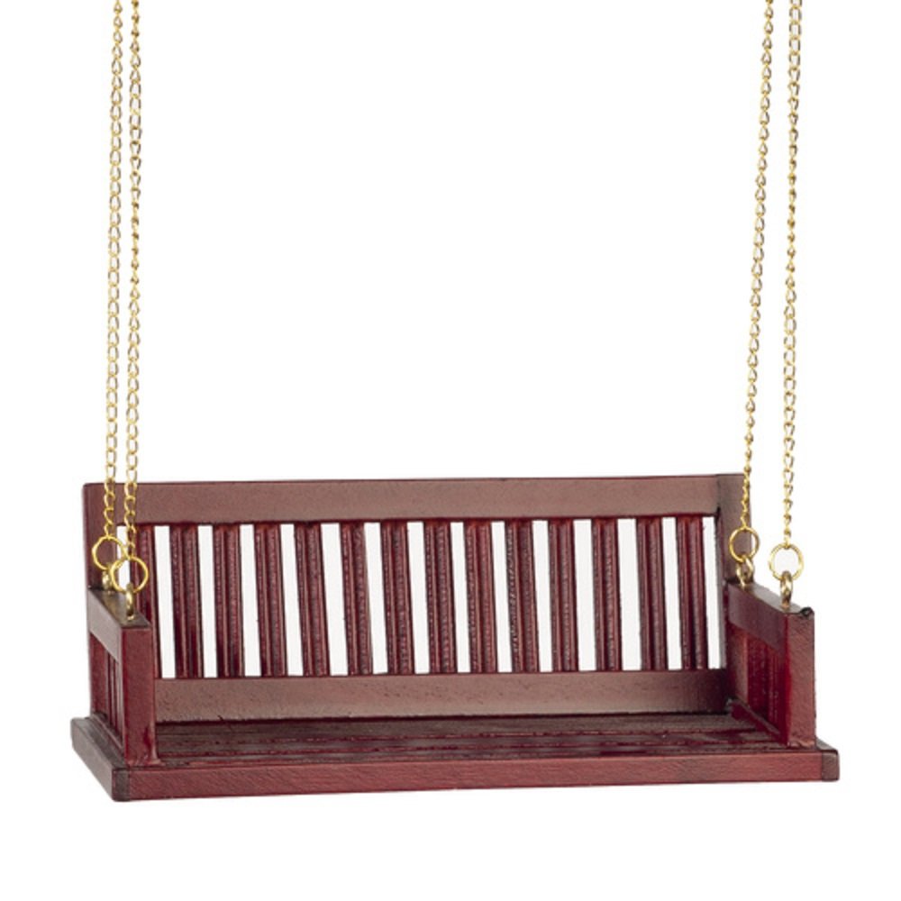 Amazon.com: Classics Dollhouse Miniature Porch Swing, Mahogany