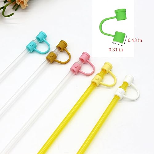 Miniatura 4 de 12 tapas de silicona con puntas de pajilla, para Stanley, a prueba de polvo, reutilizables, para decoración divertida de Stanley Cup de 0.315 a