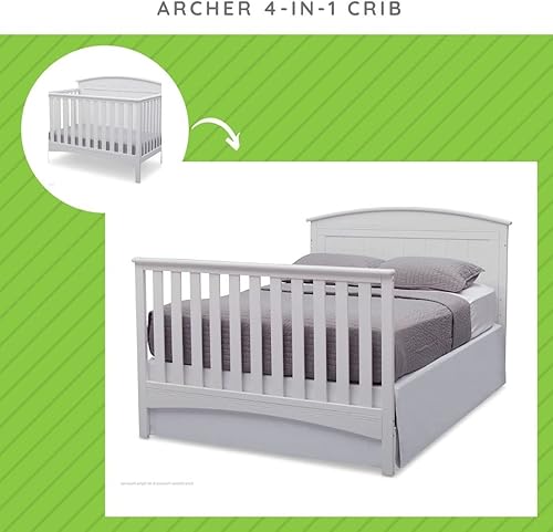 Miniatura 5 de CC KITS Kit de conversión de tamaño matrimonial para cunas Delta para niños (blanco)