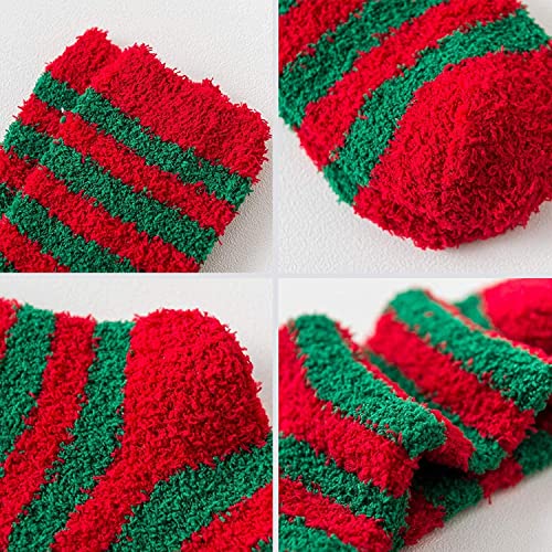Image of 6 Pairs Women Fuzzy Socks Microfiber Warm Winter Sleep Fluffy Socks