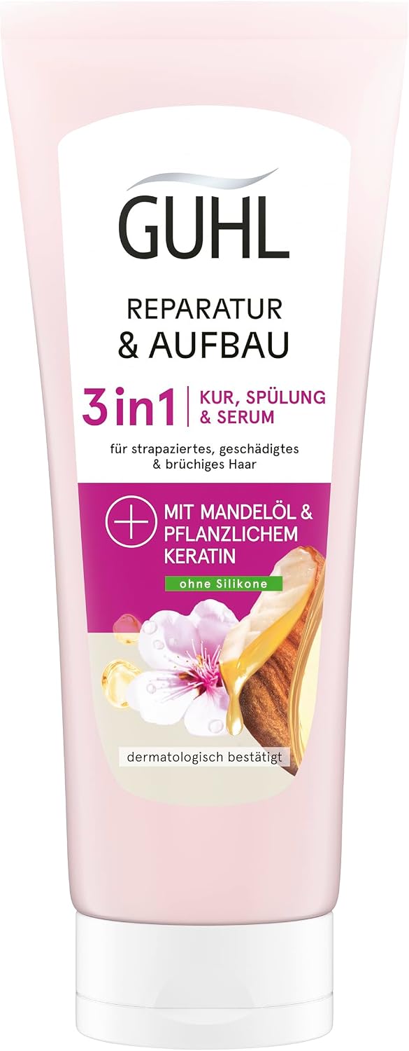 Guhl Głęboki składnik 3 w 1 kuracja, odżywka i serum – zawartość: 200 ml – do wszechstronnie zniszczonych, zniszczonych włosów