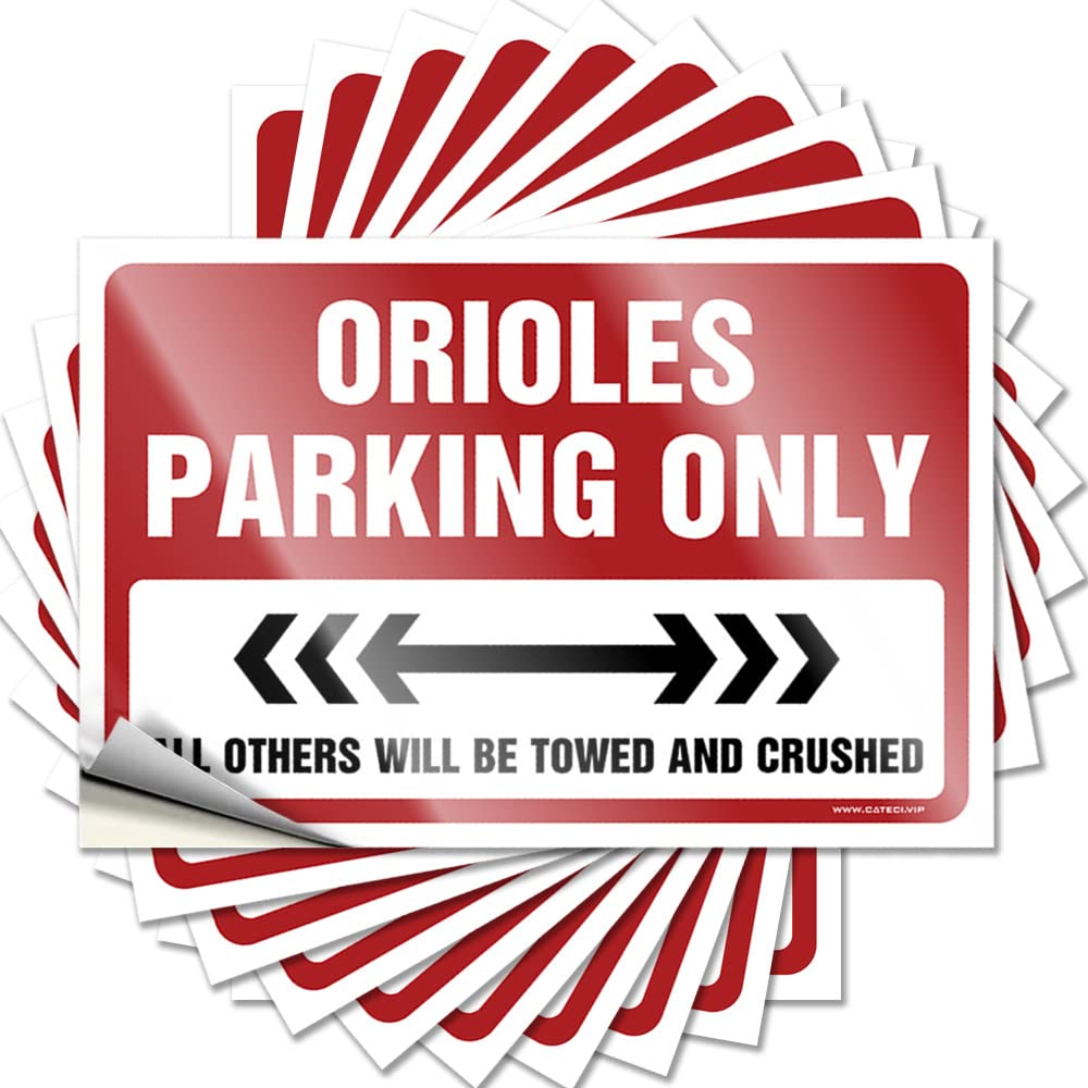Orioles Parking Only Bar Cart Decor Antimicrobial DIY | Cute Decals Wall Removable Vinyl Sticker Decal(12X18CM)