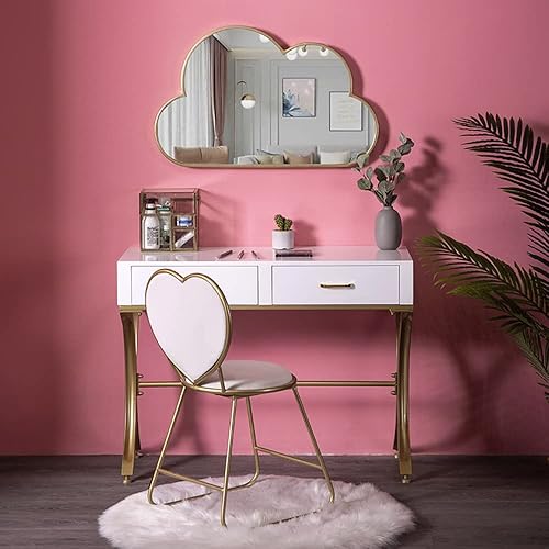 Miniatura 5 de Espejo de baño con marco de metal, espejo de pared grande, ideal para dormitorio, sala de estar, espejo decorativo moderno