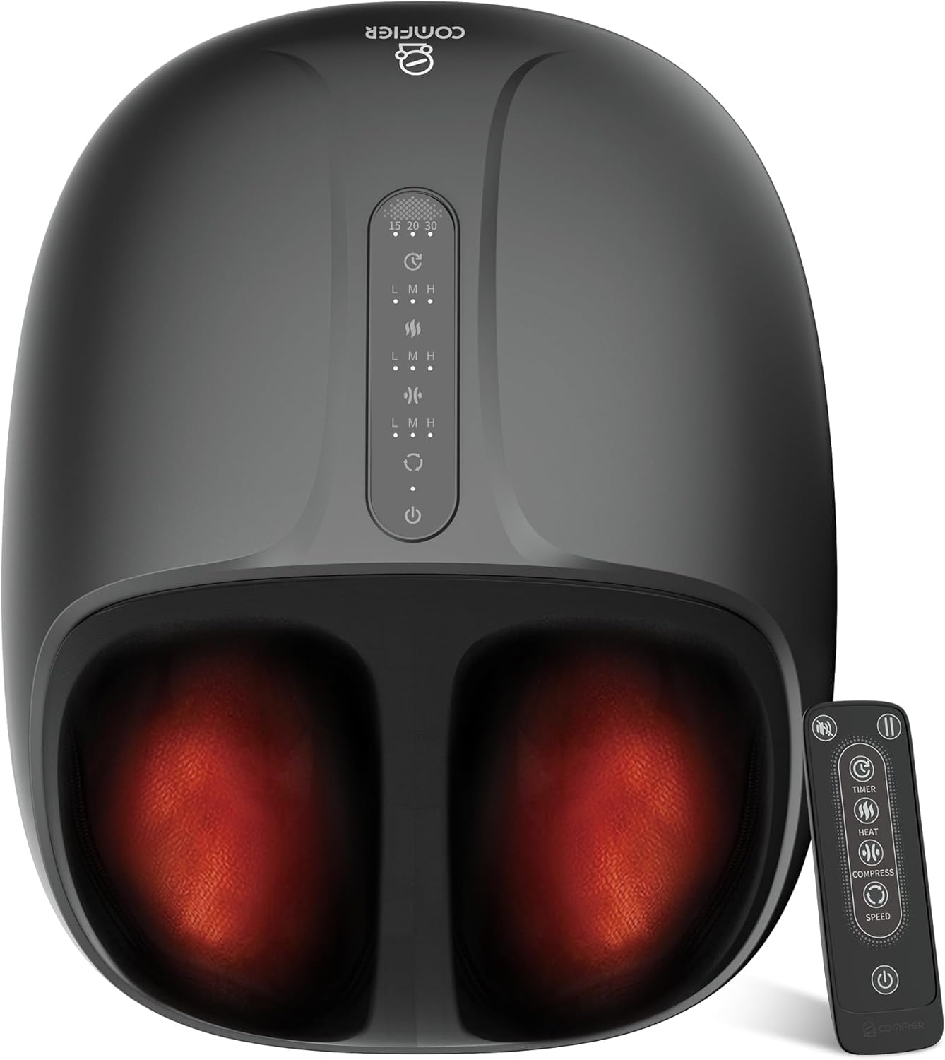 COMFIER Shiatsu Fußmassagegerät mit Wärme, Fussmassagegerät für Neuropathie Plantar Fasciitis, Deep Kneading Feet Massager, entspannen für Home Office, bis zu Männer Größe 46