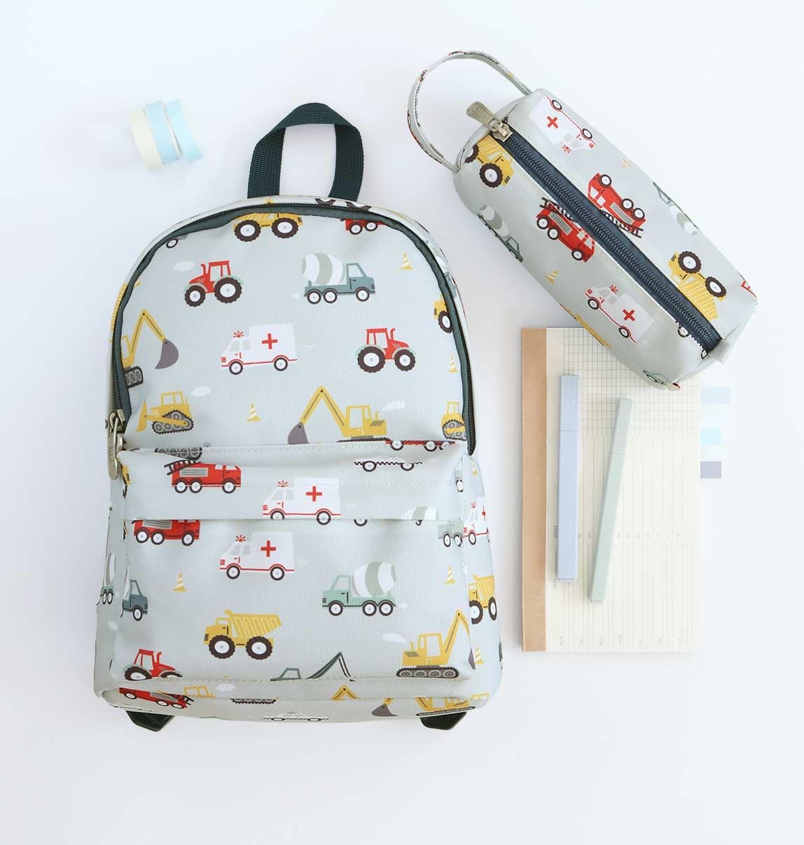 Kleiner Rucksack für Babys, Fahrzeuge. A Little Lovely Company