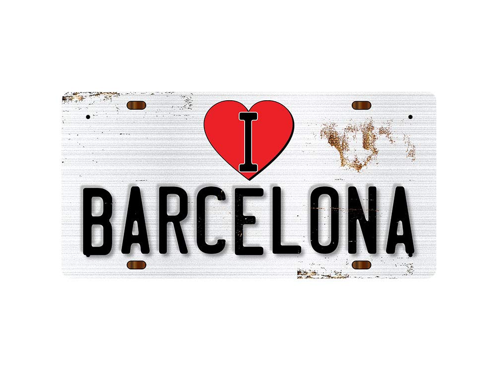 McMug - I Love Barcelona - Metal Sign, Decorative Sign, 200mm x 100mm