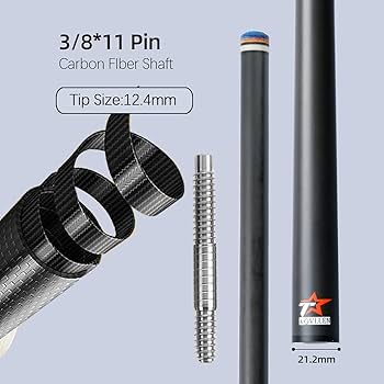 Amazon.co.jp: KONLLEN プールキューシャフト カーボンファイバー