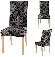 Vista 5 de SearchI Juego de 6 fundas impermeables para sillas Parsons de comedor, fundas elásticas para sillas Parsons extraíbles y lavables, fundas