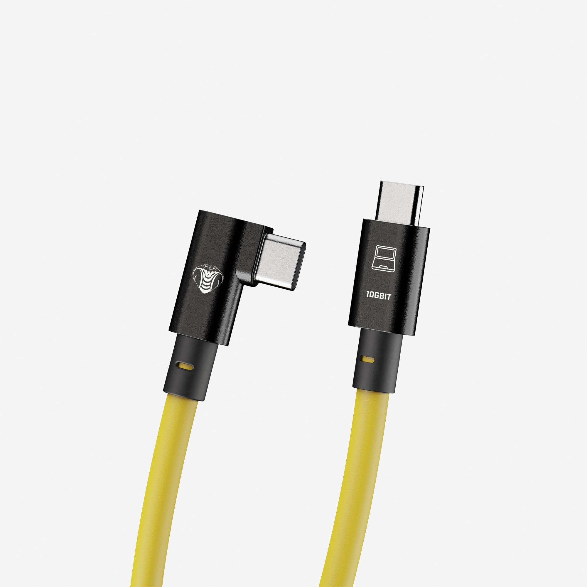 Cable USB-C to USB-C (90°) - 10m - (10Gbit) Amarillo