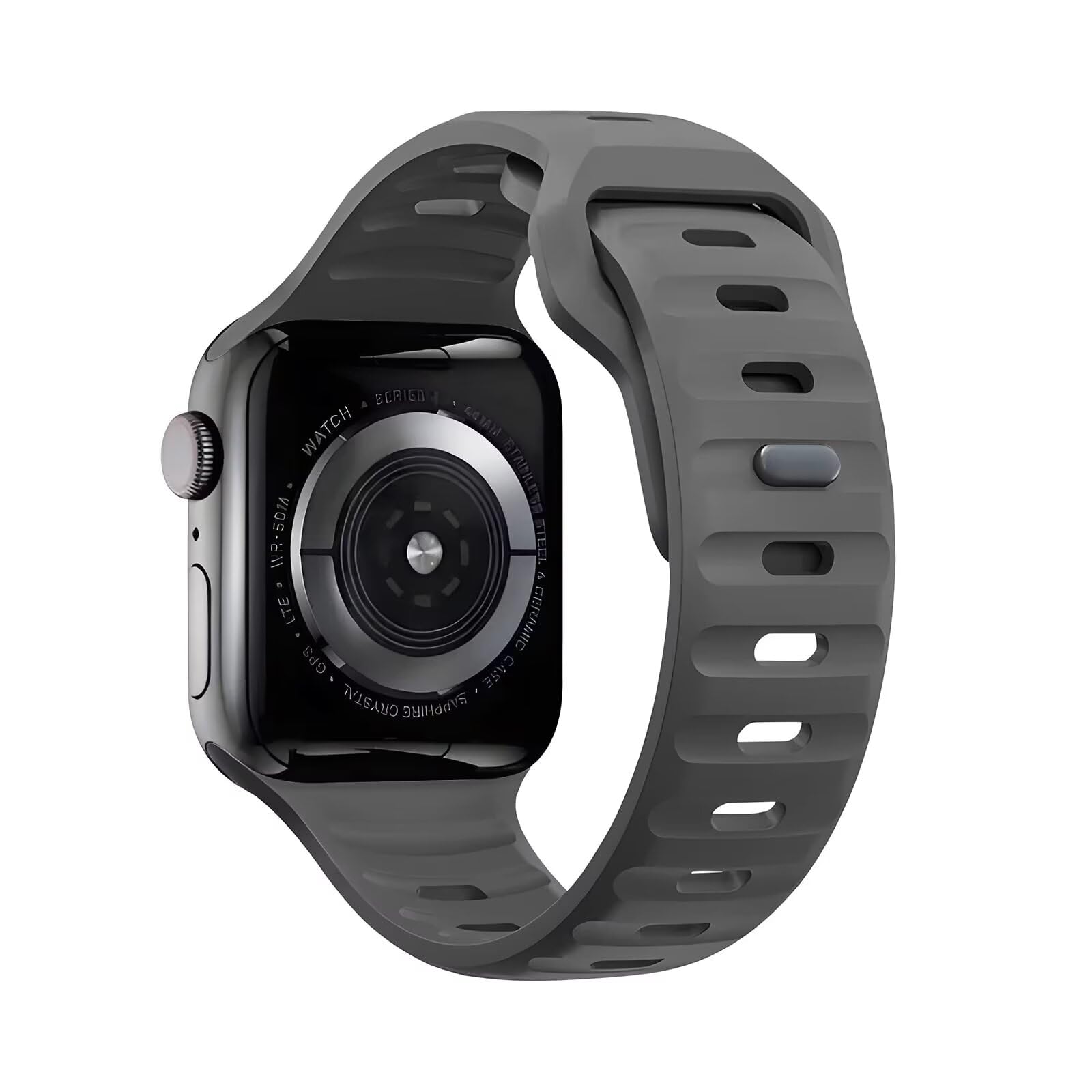 VEMIGON Soft Silicone Strap for Apple Watch 42(S3/2/1) 44 45 46 49mm | For Series 12 11 10 9 8 7 6 5 4 3 2 1, SE3/2/1, Ultra 3/2/1, Waterproof Sport Replacement Band (No Watch)