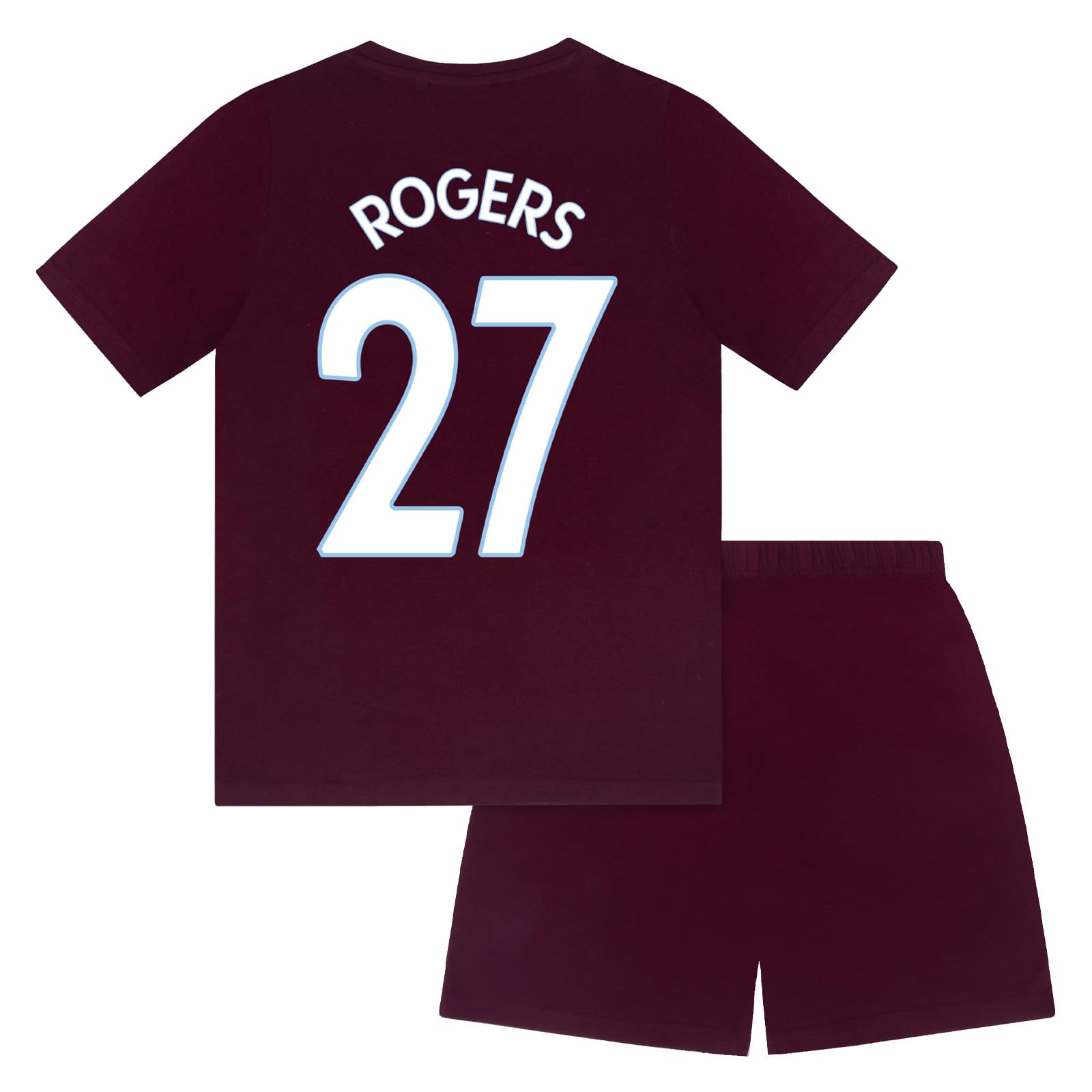 Aston Villa Boys Claret Rogers Short Pyjama Rogers 27 Claret 12-13 Years