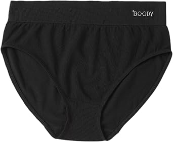 Boody Womens Full Brief Underwear - High Waisted Seamless Panties for Women - High Rise Womens Underwear for Full Coverage, 80% Viscose Made From Bamboo for All-Day Comfort - Black, X-Large