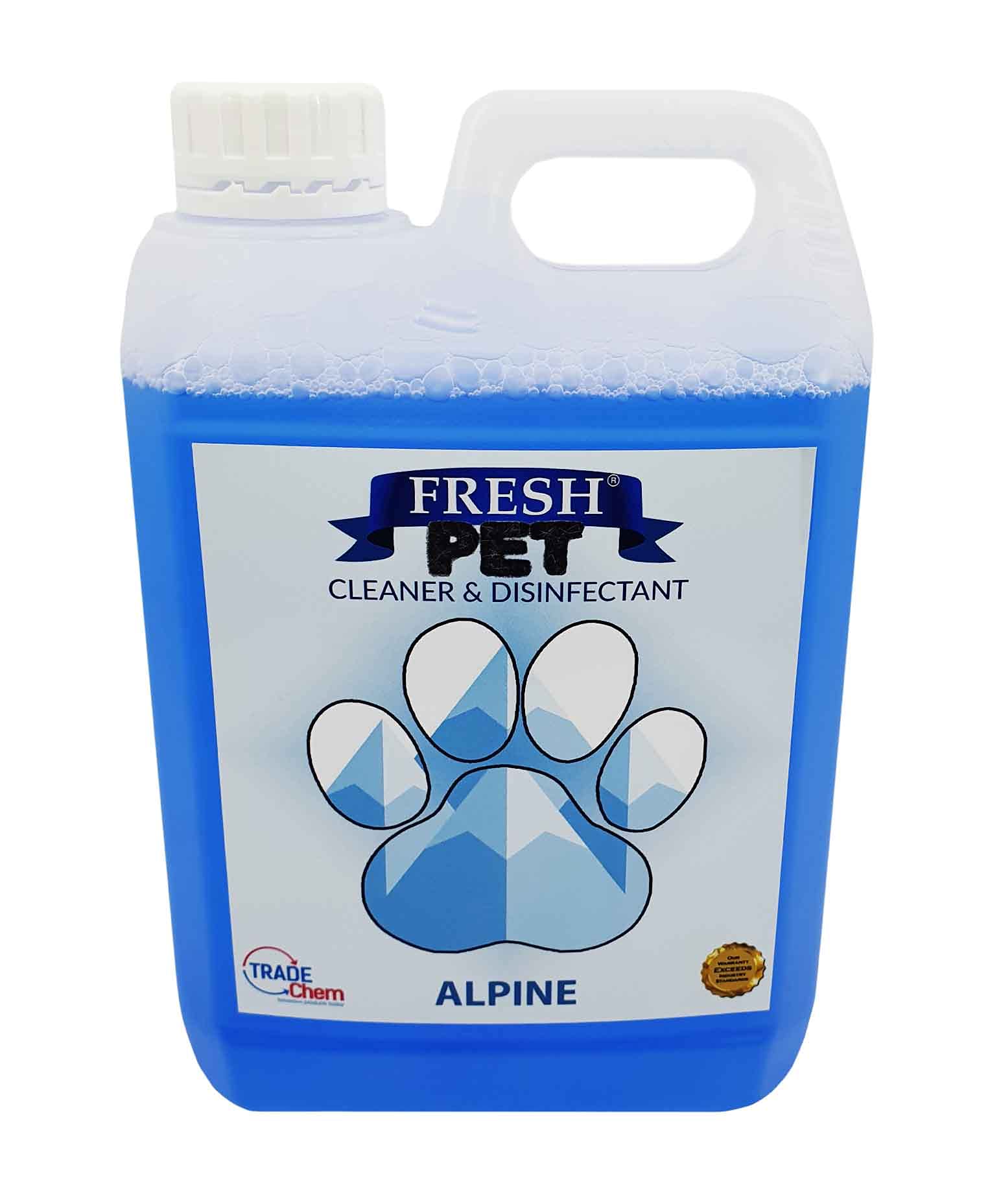 Trade Chemicals Pet Disinfectant Deodoriser Cleaner Kennels Artificial Grass Fresh Pet 2L (Alpine)