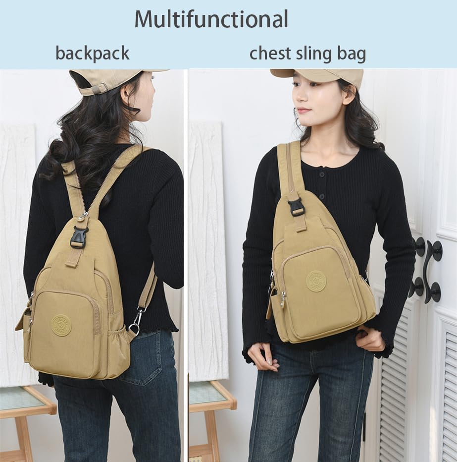 Momoty Small Backpack Purse Women Convertible Sling Bag Casual Daypack Anti-theft Travel Bag