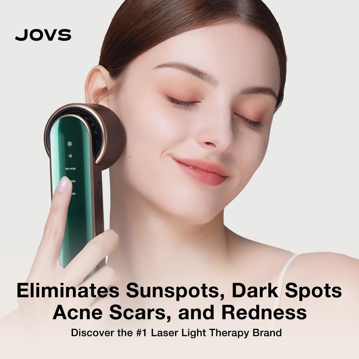 JOVS Blacken PRO Skincare Device for Face, Facial Beauty Device for Skin Rejuvenation Spot and Blemish Lightening, Ice-Cooling Contact | 3 Modes (Green)