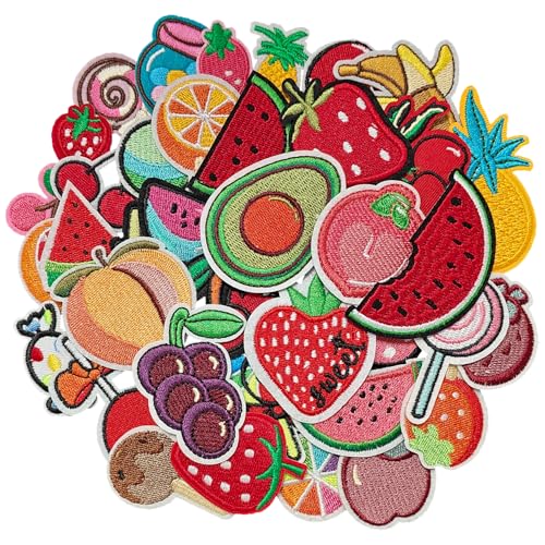 CXWLJL 40PCS Fruit Patches, Fruit Iron on Patches for Clothes Accessories